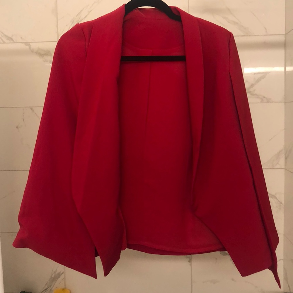 Red Chic Cape Jacket - image 1